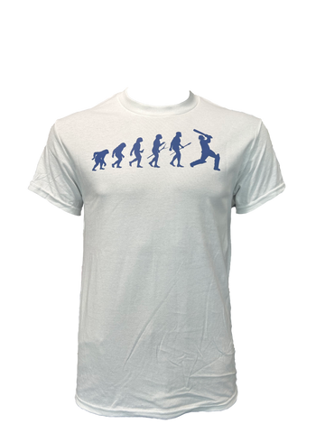 Evolution to Cricket White T-Shirt