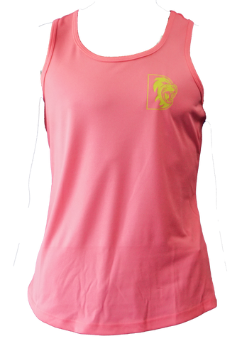 Pink Vest with Yellow Lion Logo