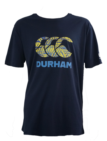 Junior Navy Durham Cricket 3Cs Canterbury T-Shirt
