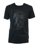 Junior Black Monochrome Durham Cricket T-Shirt