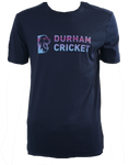 Junior Ombre Logo Navy Canterbury Durham Cricket T-Shirt