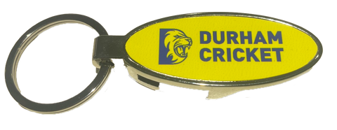 Durham Cricket Oval Shaped Bottle Opener (Yellow)